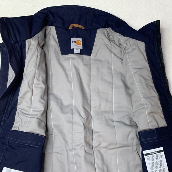 3XL Regular Carhartt Workwear FR Vest for Men, Quick Duck Insulated, Navy - Picture 9 of 16